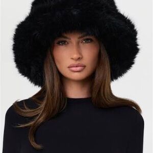 Naked Wardrobe Luxe Black Fur Hat